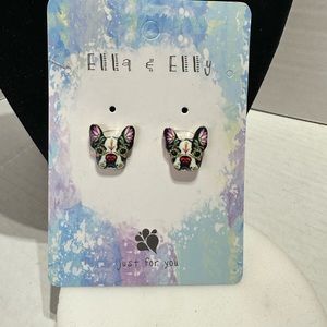 French bulldog earrings